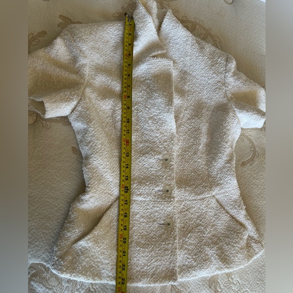 White Woman's Summer Suit 2 pcs (Shot-sleeve Blazer & Skirt) - Picture 6 of 16